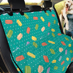 Polka Dot Macaron Pattern Print Pet Car Back Seat Cover