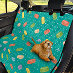 Polka Dot Macaron Pattern Print Pet Car Back Seat Cover