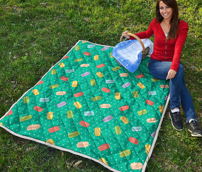 Polka Dot Macaron Pattern Print Quilt