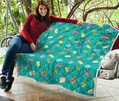 Polka Dot Macaron Pattern Print Quilt