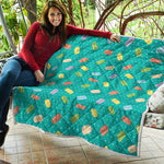 Polka Dot Macaron Pattern Print Quilt