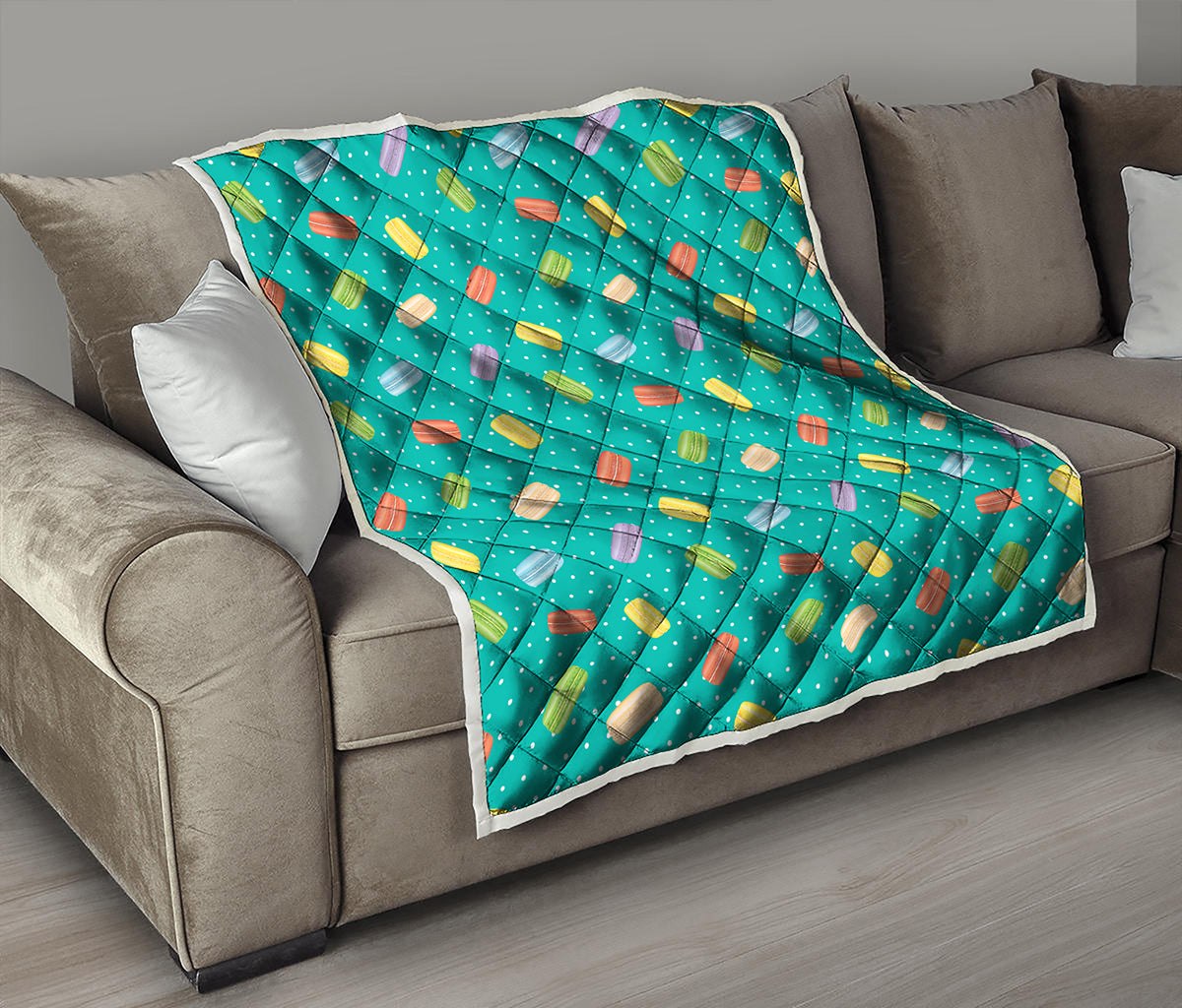 Polka Dot Macaron Pattern Print Quilt