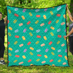 Polka Dot Macaron Pattern Print Quilt