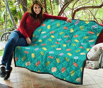 Polka Dot Macaron Pattern Print Quilt