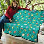 Polka Dot Macaron Pattern Print Quilt