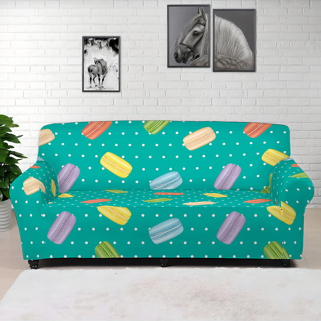 Polka Dot Macaron Pattern Print Sofa Cover