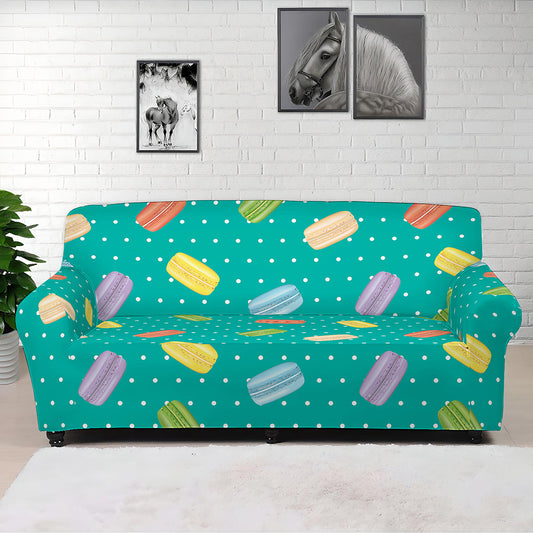 Polka Dot Macaron Pattern Print Sofa Cover