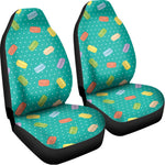 Polka Dot Macaron Pattern Print Universal Fit Car Seat Covers
