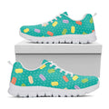 Polka Dot Macaron Pattern Print White Running Shoes