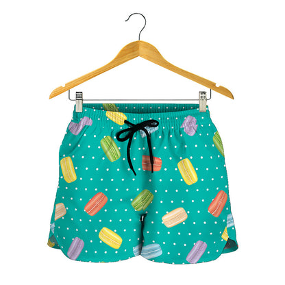 Polka Dot Macaron Pattern Print Women's Shorts