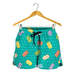 Polka Dot Macaron Pattern Print Women's Shorts