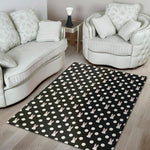 Polka Dot Rabbit Pattern Print Area Rug