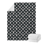 Polka Dot Rabbit Pattern Print Blanket