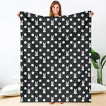 Polka Dot Rabbit Pattern Print Blanket