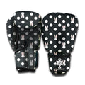 Polka Dot Rabbit Pattern Print Boxing Gloves
