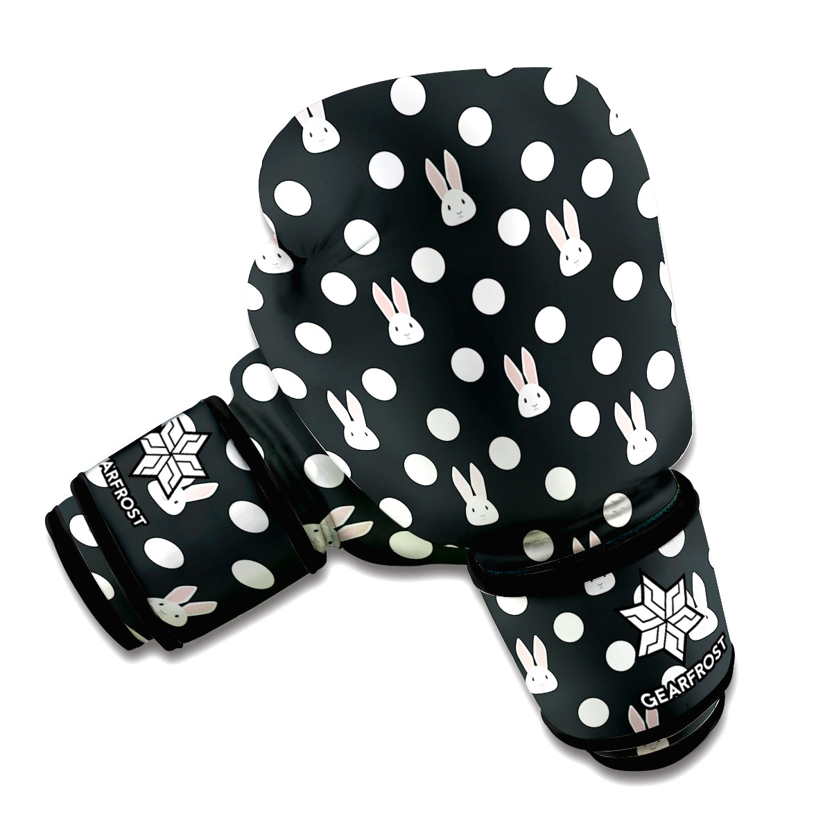 Polka Dot Rabbit Pattern Print Boxing Gloves