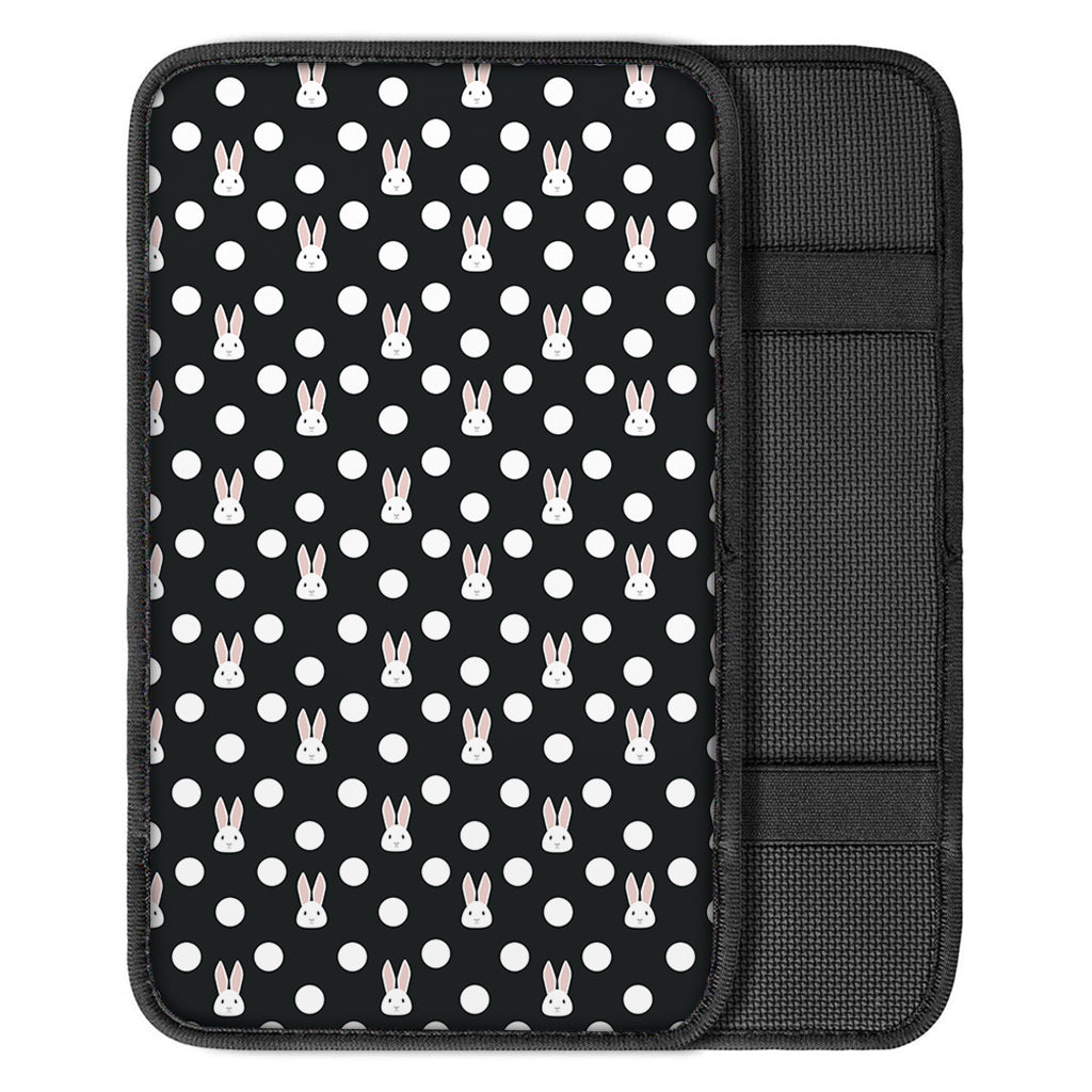 Polka Dot Rabbit Pattern Print Car Center Console Cover