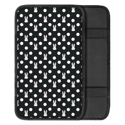 Polka Dot Rabbit Pattern Print Car Center Console Cover