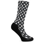 Polka Dot Rabbit Pattern Print Crew Socks