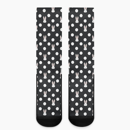Polka Dot Rabbit Pattern Print Crew Socks
