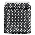 Polka Dot Rabbit Pattern Print Duvet Cover Bedding Set