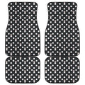 Polka Dot Rabbit Pattern Print Front and Back Car Floor Mats