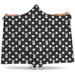 Polka Dot Rabbit Pattern Print Hooded Blanket