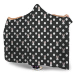 Polka Dot Rabbit Pattern Print Hooded Blanket