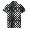Polka Dot Rabbit Pattern Print Men's Short Sleeve Shirt