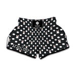 Polka Dot Rabbit Pattern Print Muay Thai Boxing Shorts