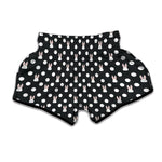 Polka Dot Rabbit Pattern Print Muay Thai Boxing Shorts