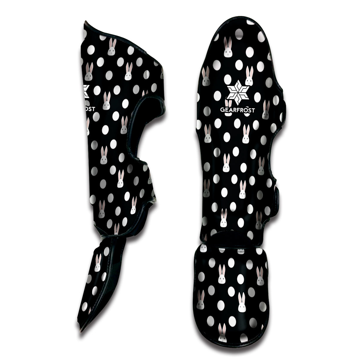 Polka Dot Rabbit Pattern Print Muay Thai Shin Guard