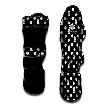 Polka Dot Rabbit Pattern Print Muay Thai Shin Guard