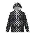 Polka Dot Rabbit Pattern Print Pullover Hoodie