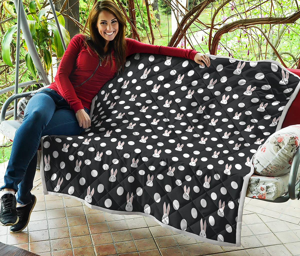 Polka Dot Rabbit Pattern Print Quilt