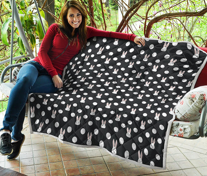 Polka Dot Rabbit Pattern Print Quilt