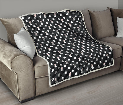 Polka Dot Rabbit Pattern Print Quilt