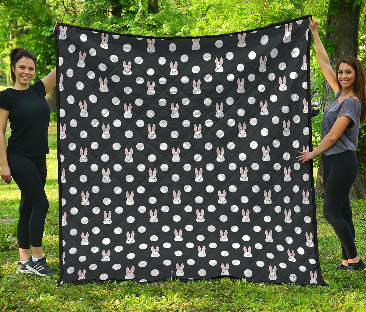 Polka Dot Rabbit Pattern Print Quilt