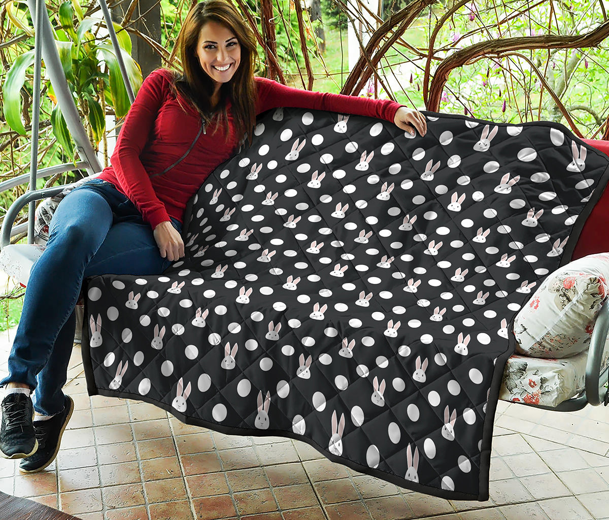 Polka Dot Rabbit Pattern Print Quilt