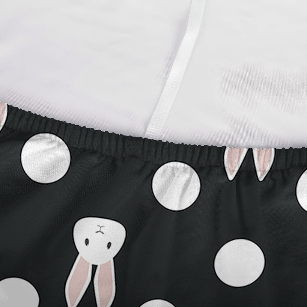 Polka Dot Rabbit Pattern Print Sofa Cover