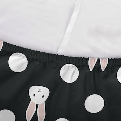 Polka Dot Rabbit Pattern Print Sofa Cover