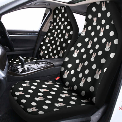Polka Dot Rabbit Pattern Print Universal Fit Car Seat Covers
