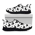 Polka Dot Rooster Pattern Print Black Running Shoes