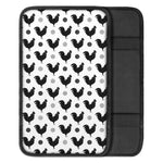 Polka Dot Rooster Pattern Print Car Center Console Cover