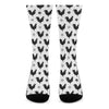 Polka Dot Rooster Pattern Print Crew Socks