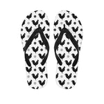 Polka Dot Rooster Pattern Print Flip Flops