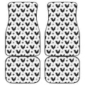Polka Dot Rooster Pattern Print Front and Back Car Floor Mats