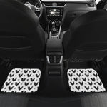 Polka Dot Rooster Pattern Print Front and Back Car Floor Mats