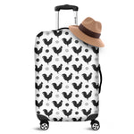 Polka Dot Rooster Pattern Print Luggage Cover