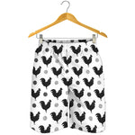 Polka Dot Rooster Pattern Print Men's Shorts